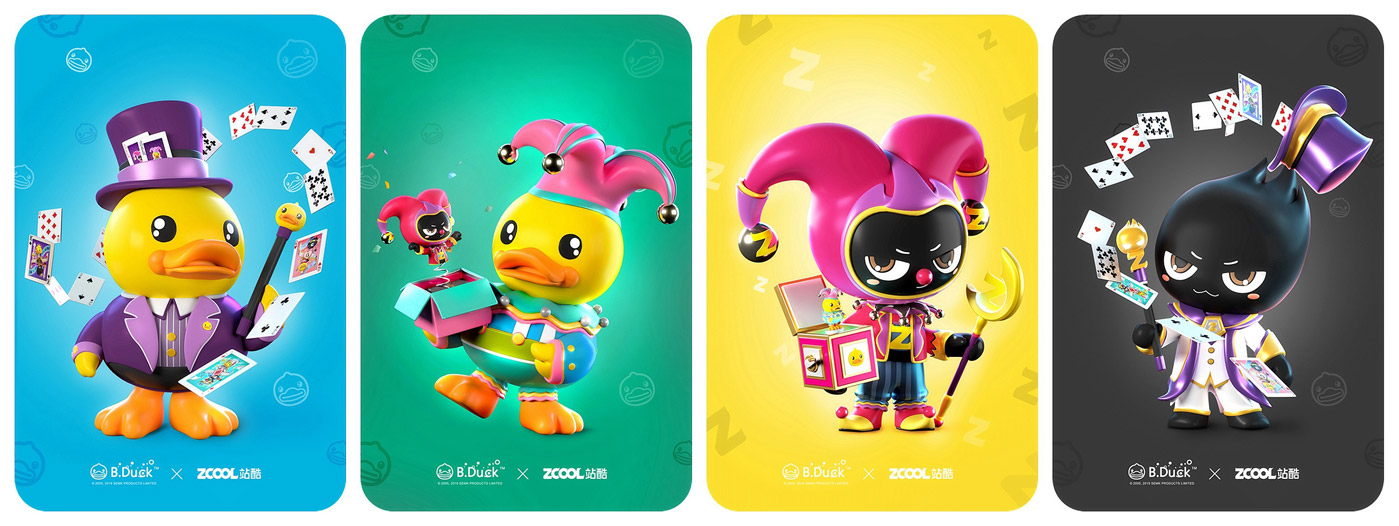 小黃鴨 &站酷IP形象聯名撲克牌設計2